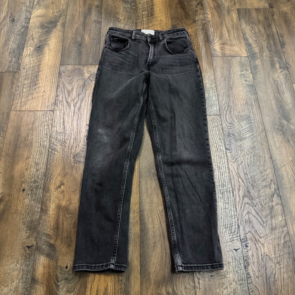 Everlane The‎ Curvy Cheeky Jean Washed Black High Rise Straight Leg 29 Regular